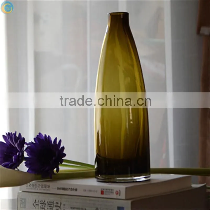wholesale handblown art clear color glass vases