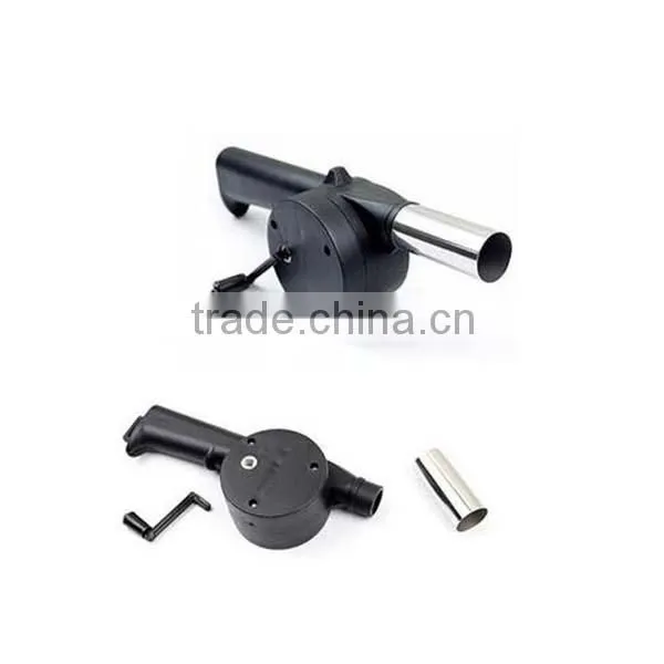 Amazon supplier Hot selling outdoor hand crank cooking plastic BBQ blower barbecue fan