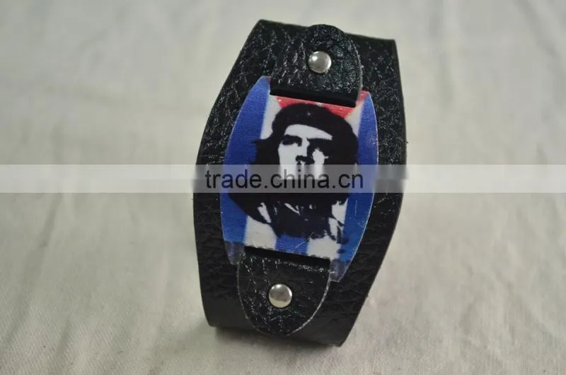 Wholesale Genuine Leather Wristbands Bracelets with People Portrait