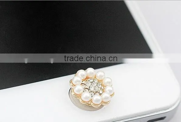 crystal cat home button sticker for iphone/ipad/ipod