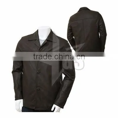 High quality Brown Leather Jacket for men