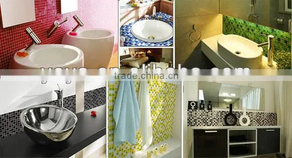 CG001 30x30 cheap cracked crystal glass mosaic/crystal glass mosaic tile
