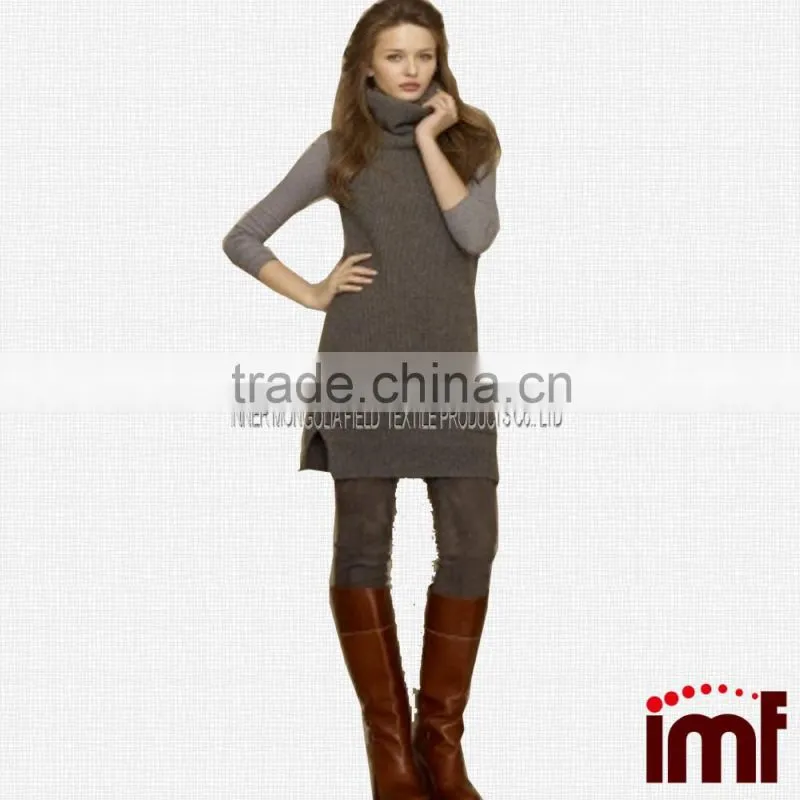 Cashmere Turtleneck Mini Dress.