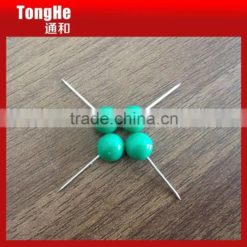 Green Colored Head Plastic Ball Map Pin