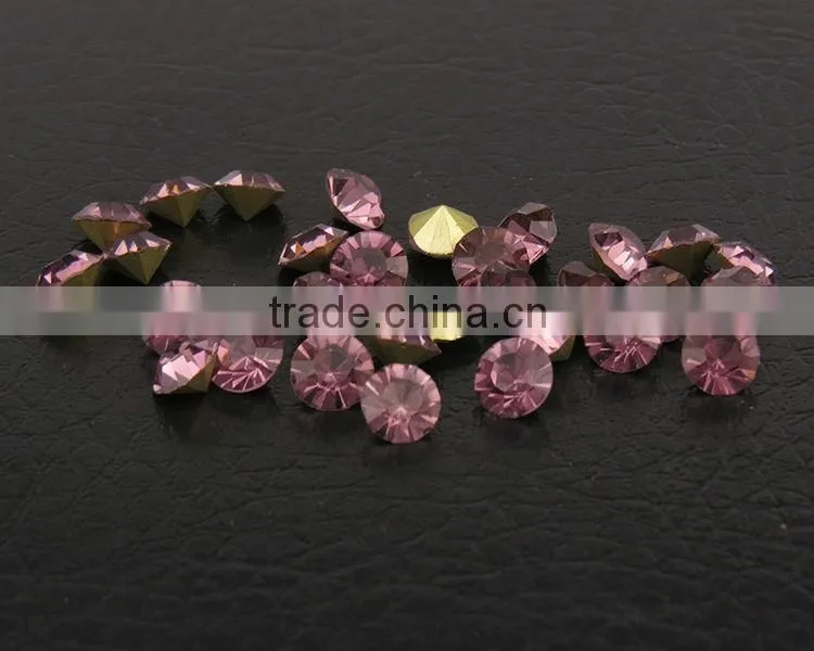 Light Amethyst machine cut stones , MC chatons for wholesale
