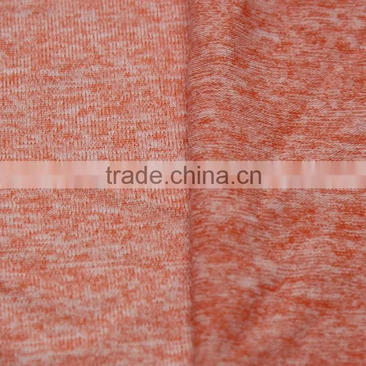 Cationic polyester heather lycra fabric for sports jersey