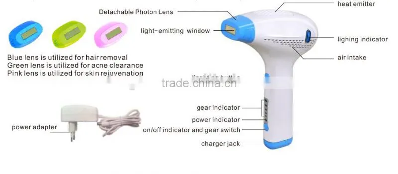 2015 Newest 3 in 1 hair removal handpiece New Hair Removers