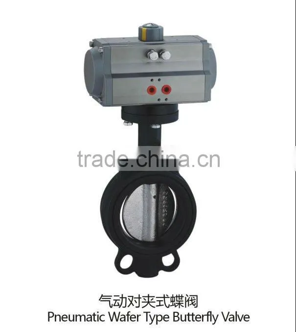 Fluid control valve, Pneumatic actuator with Fluorine Lined Butterfly Valve