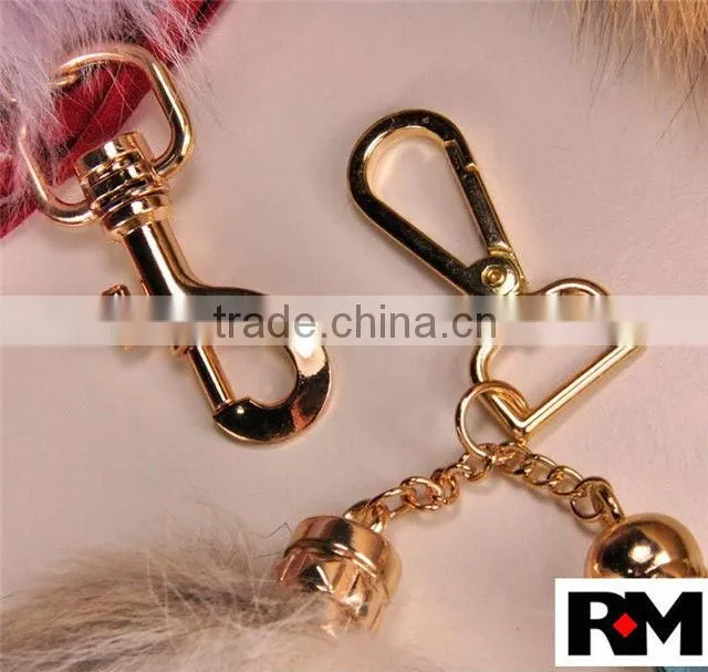 DYED COLOR FOX TAIL KEYCHAIN