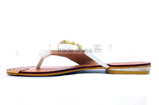 fashion design comfortable lady fancy flat slipper flip flop