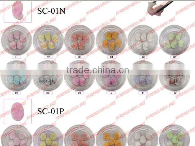 3d ceramic flower 12 color rose design DIY nail art rhinestone acrylic uv gel nail tip decoration 6397