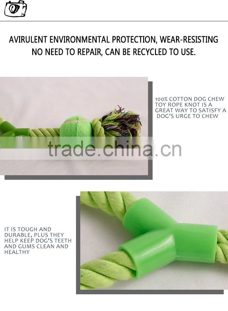 pet toys for dog chew with pastle recycle rope in high quality