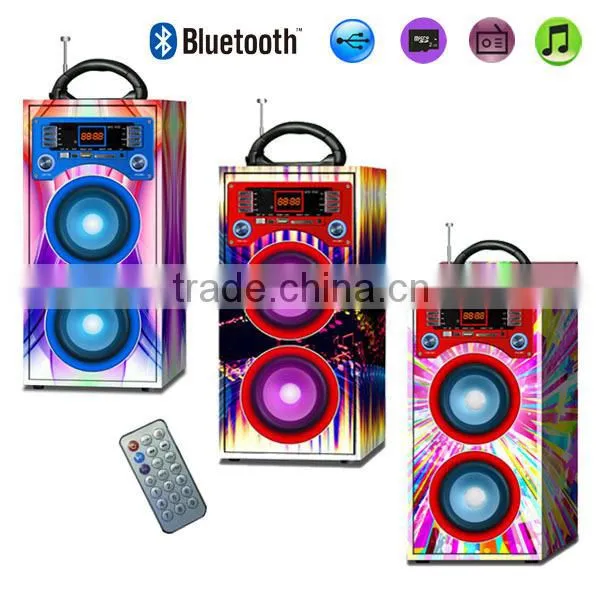 NT-WS001 trade assurance supplier 2.0 CH wireless bluetooth wooden speaker