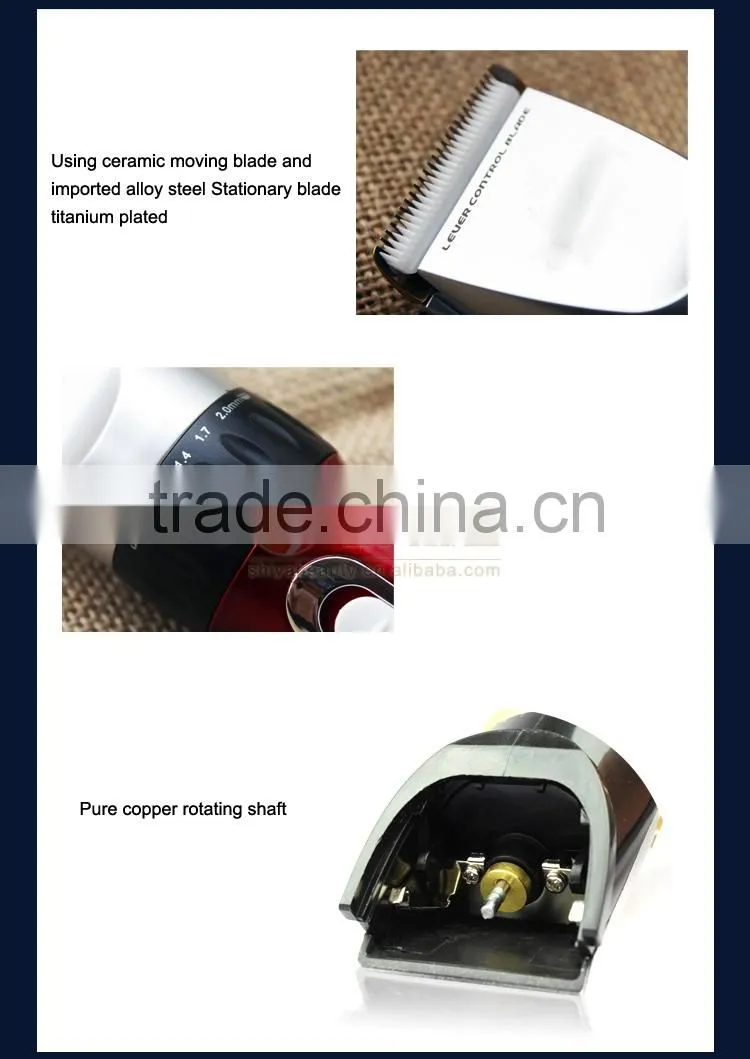 Hot Selling Manual Wireless Electric Ceramic Baby Hair Trimmer Hairdressing Salon Products Stainless Steel Cutting Blade