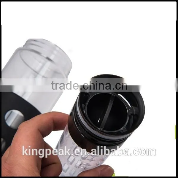 2015 Best Selling BPA Free Portable Glass Water Bottle with Tea Fruit Infuser/water bottle joyshaker with infuser BPA free