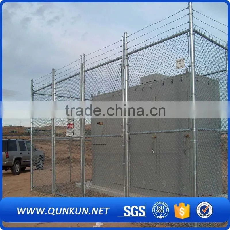 Valor Factory Plastic Coated Galvanized used chain link fence post for made in china