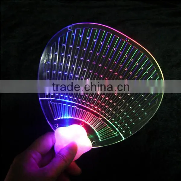 Hot sale glowing led hand fan cheering led light hand fan