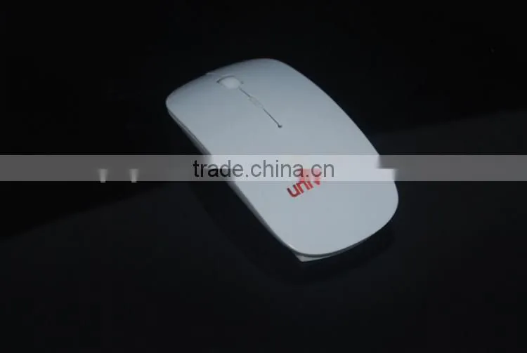 Advertising 2.4G Flat Wireless Mouse with laser Light-up LOGO