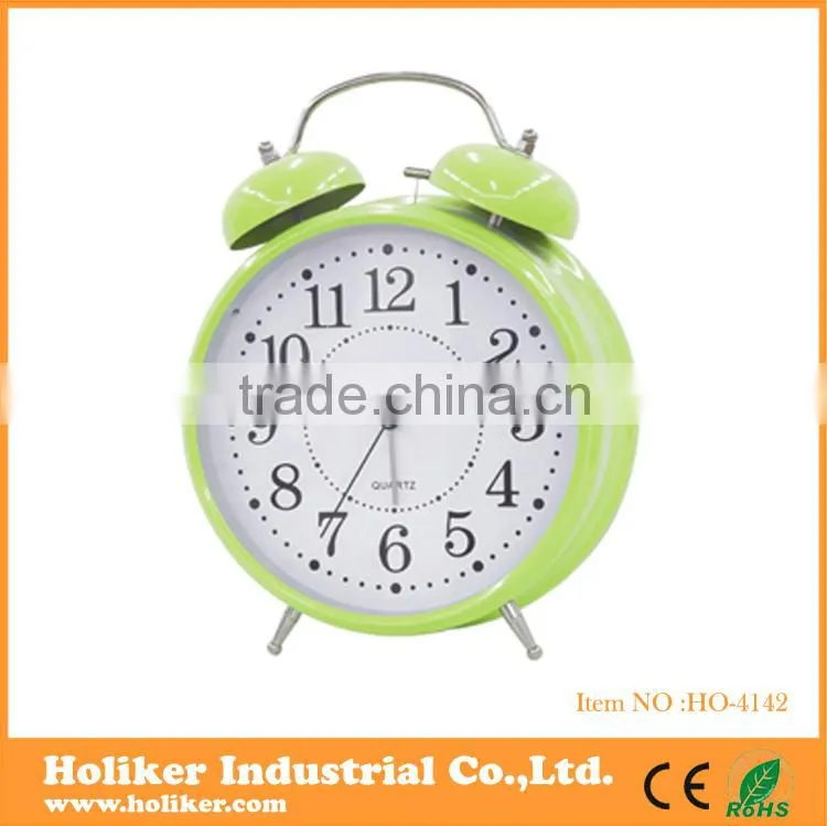 Metal Promotional Twin Bell Alarm desk clock