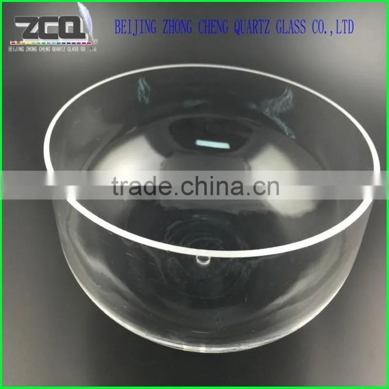 High quality quartz glass bell jar with a hole on the top