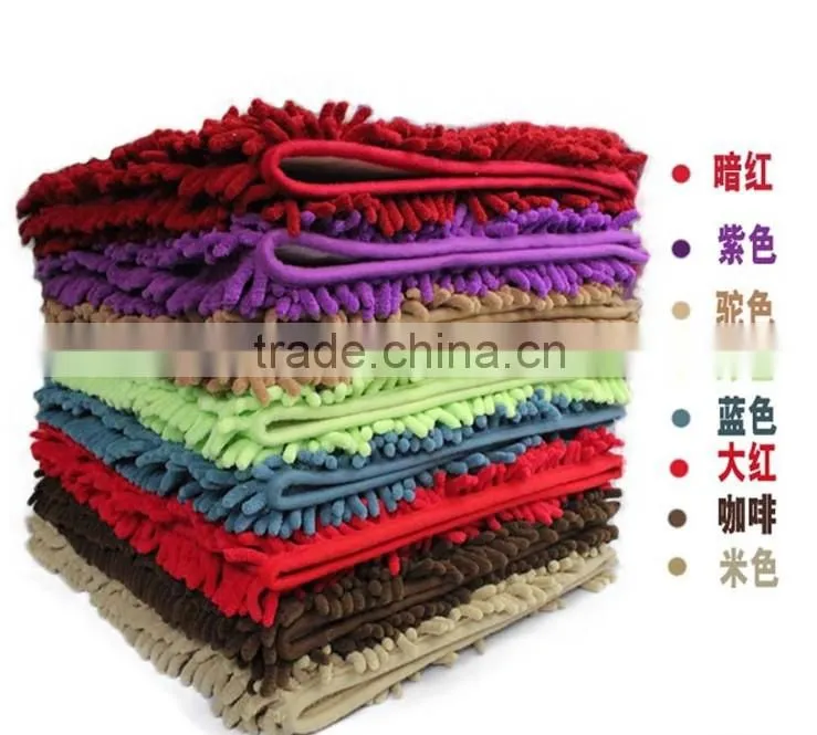 Bathroom door mat with anti-slip base