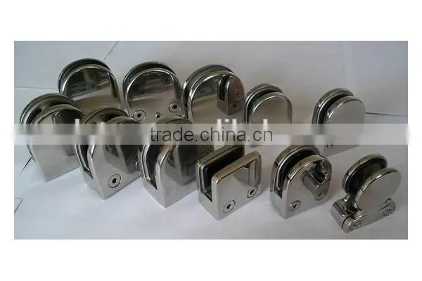 Inox staircase railing fittings glass hoder