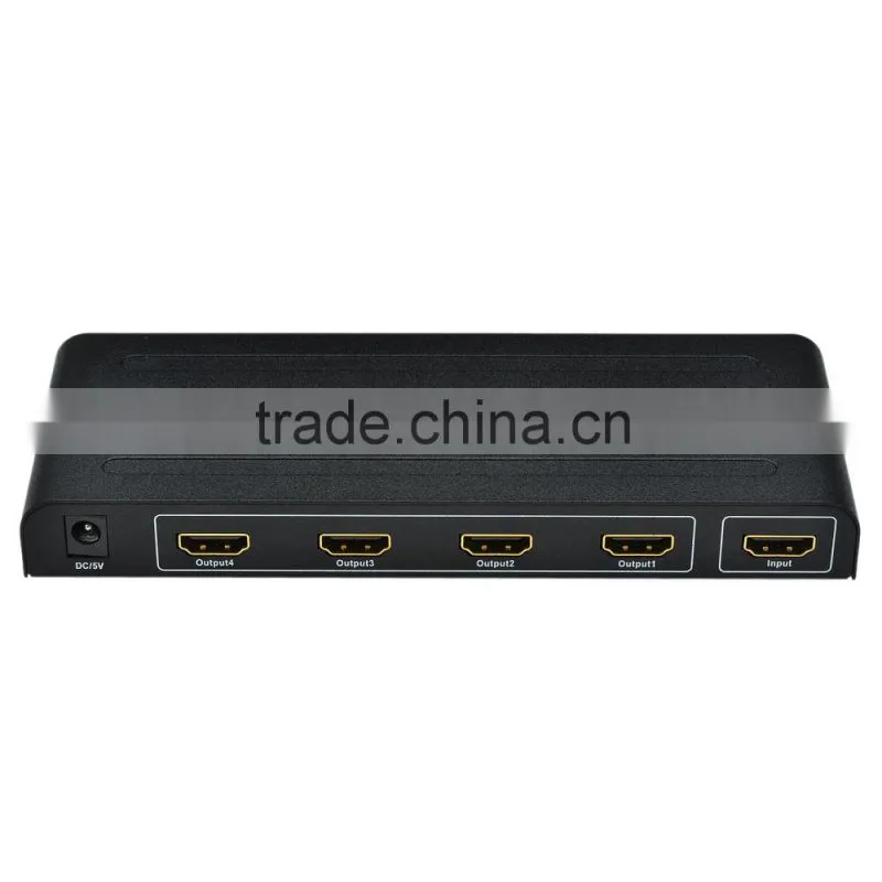 CHEERLINK 1080P Full HD / 3D HDMI V1.3 Splitter 1in 4 out - Black