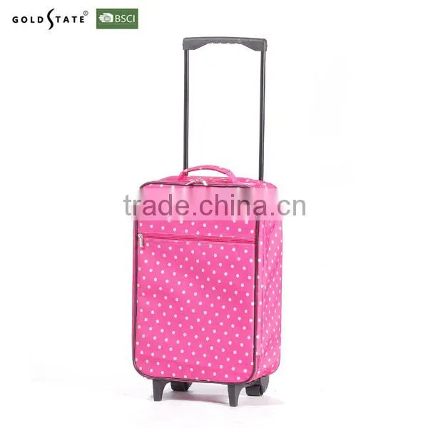 2016 Simple style luggage with dot printing