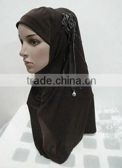 H070 latest muslim hijab with flower