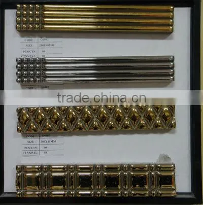golden/silver ceramic wall border