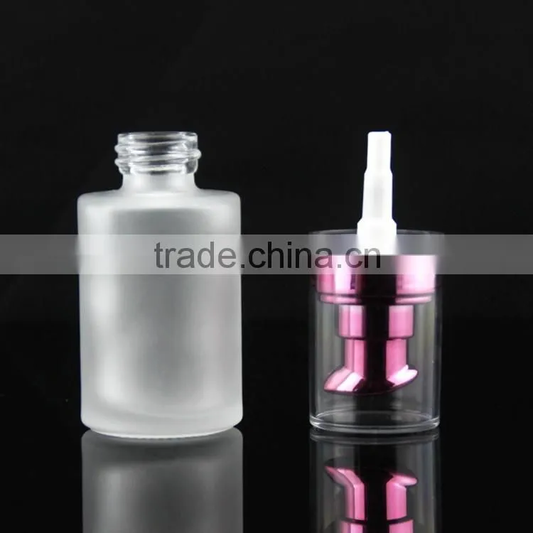 high quality cosmetic glass bottle with cap