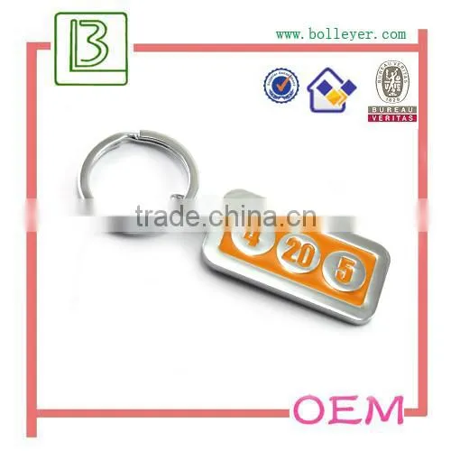 custom embossed birthday number keychain