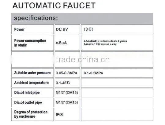 High Self-controled Automatic Basin Faucet QH0114BA