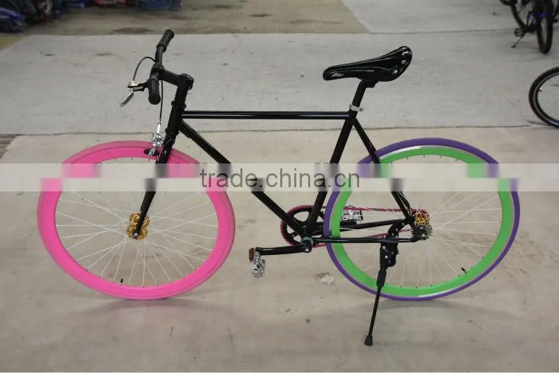27" steel frame colorful single speed fixed gear bike