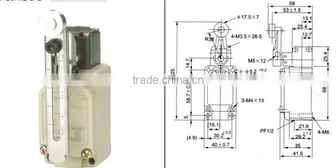 CNGAD WLCA series AC current Limiting switch(mini micro switch,limit switch )(WLCA12-2-Q)