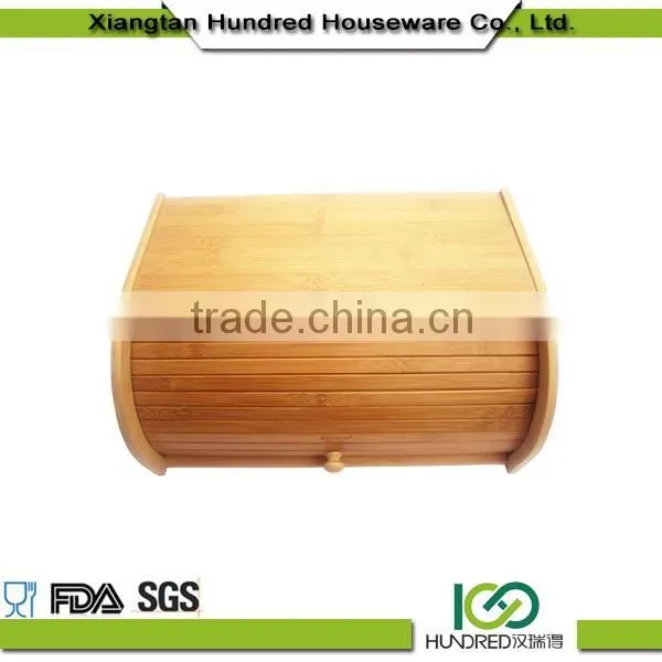 wholesale natural bamboo bread box