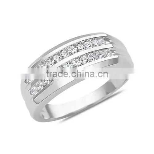 Rhinestone Style 925 Sterling Silver Ring Wedding