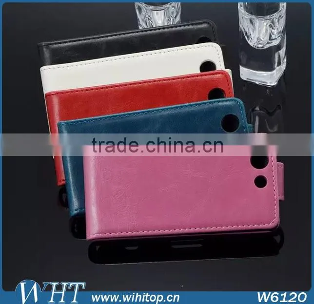 Luxury Leather Case for Sony Xperia Z3 Mini, Flip Leather Case for Sony Xperia Z3 Compact