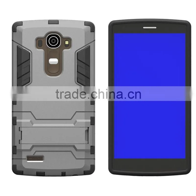 Hot Selling Hybrid Kickstand TPU PC Armor Case Iron Man Cellphone Case For LG G4 Note