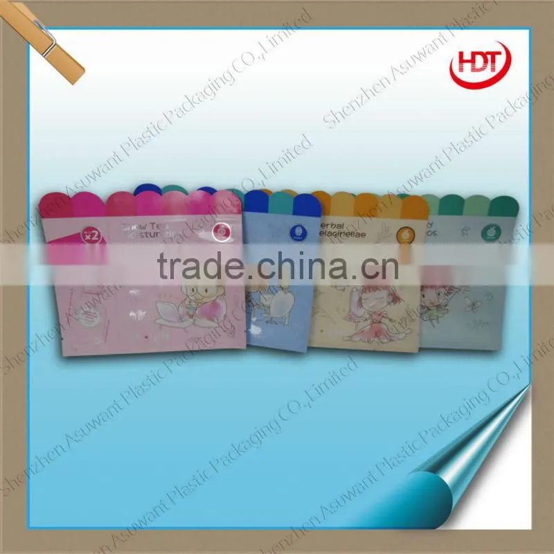 special shape plastic laminated Plastic sleep facial mask bag 25ml