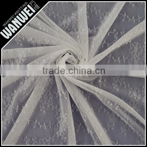 Order flower designer elastic and bright nylon spandex lace fabric for fashion dress and skirts hot selling wholesale