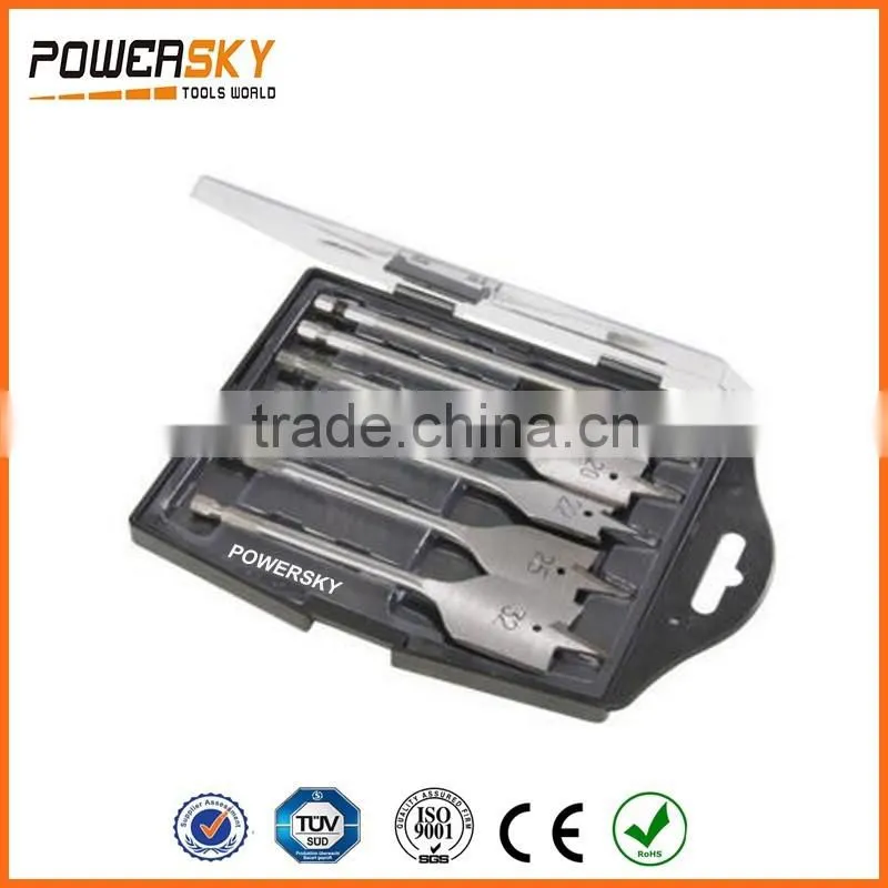 POWERSKY High Carbon Steel Wood Auger Bit Wood Flat Bits Wood Drill Bit