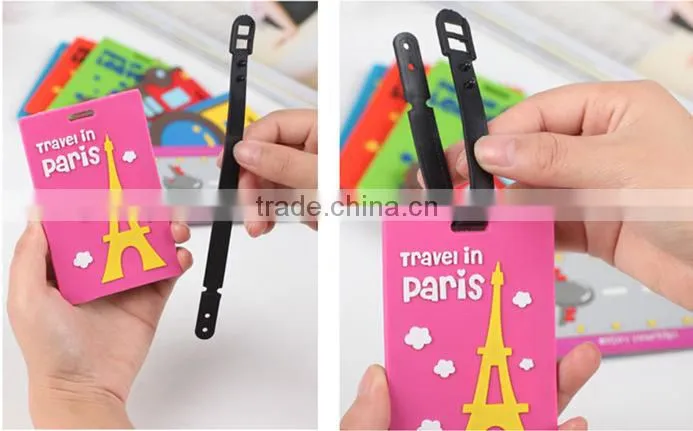 Cute silicone travel personalized luggage tags