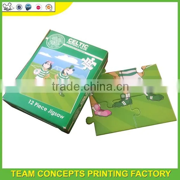 12pcs custom kids mini jigsaw puzzle games