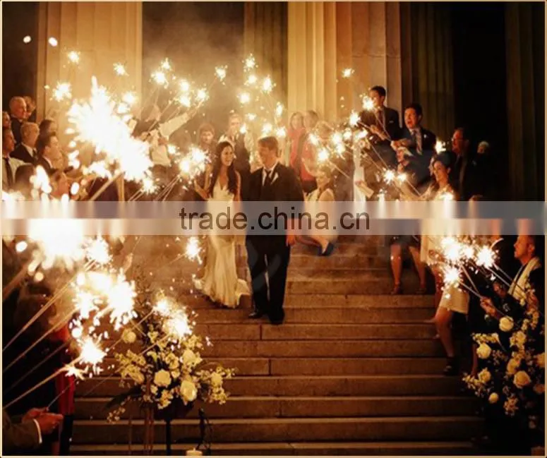 Wedding party fun indoor sparklers flash light in the dark
