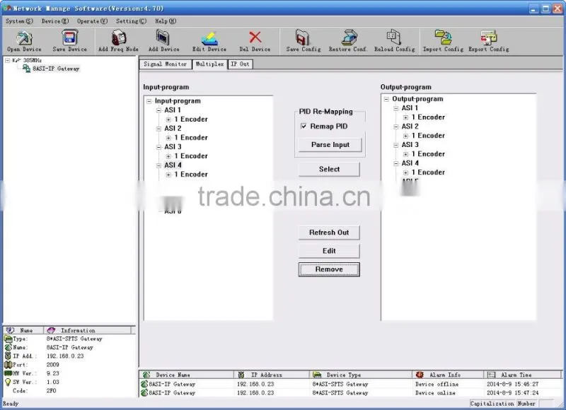 SC-2236 8 channels asi to iptv adapter