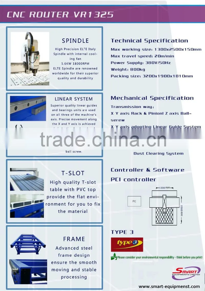wooden working cnc router machine