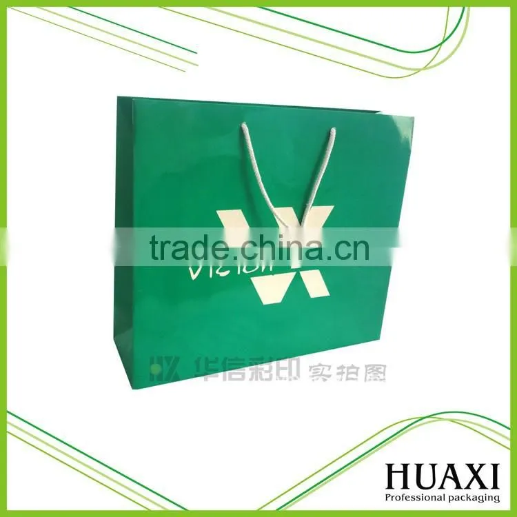 Designed logo matt laminated paper packing shopping bags