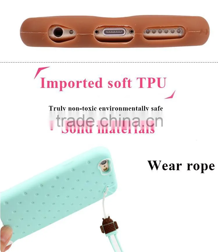 hot sell pc animel sex girl mobe phone case with Ice-cream color for iphone6 tpu clear cases for iphone