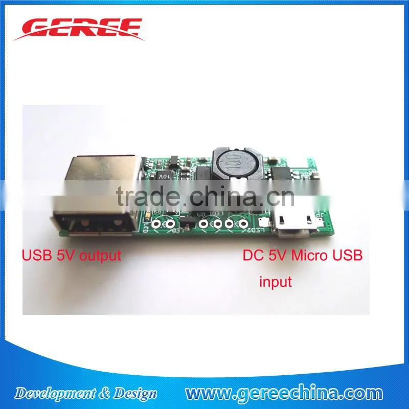 3.7V Lithium ion battery charger DC input 5V micro USB output power adapter
